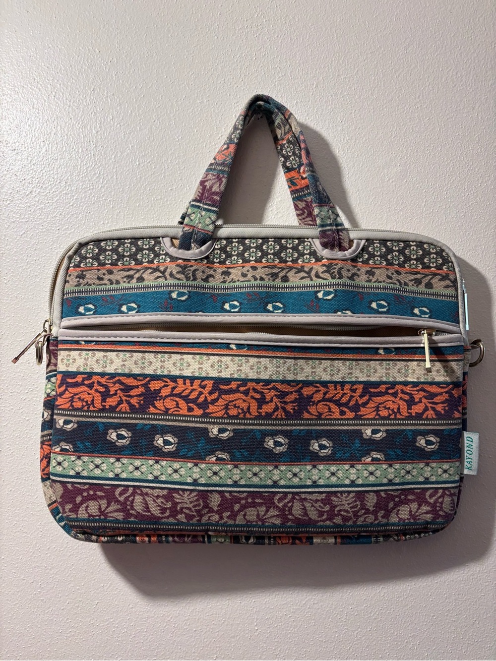 Patterned Multi-Color Women's Laptop Tote Bag